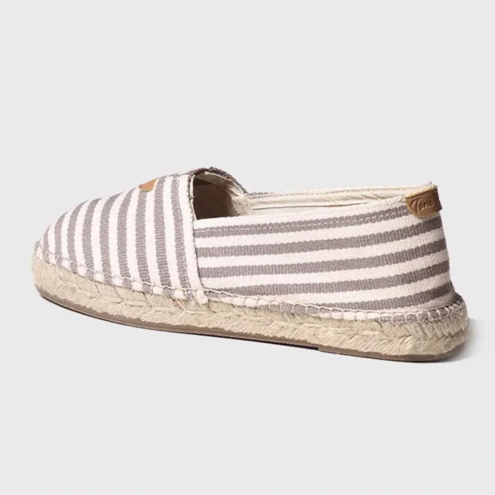 Toni Pons Women's‎ Espadrille Slip On Shoes Taupe cream Striped Casual Size 9